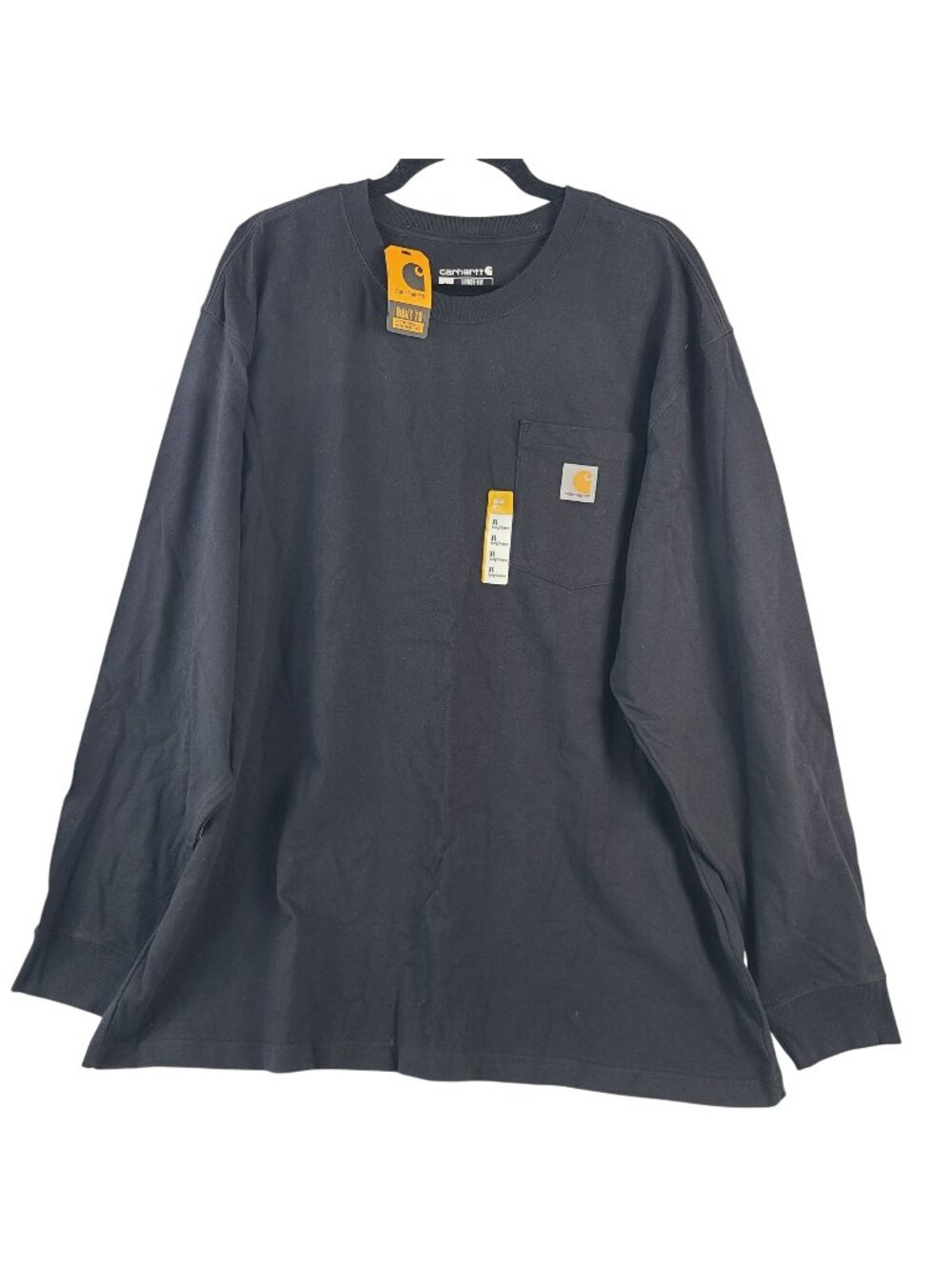 NEW Carhartt Loose Fit Heavyweight Long Sleeve Pocket T-Shirt Sz XL Black
